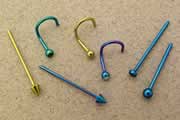 nose studs bent & straight