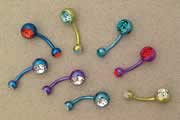 narvel barbell double jewelled